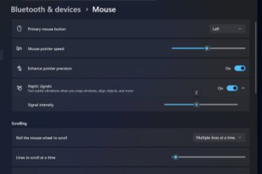 Windows 11 各種操作將提供觸覺反饋！還能自定義強度